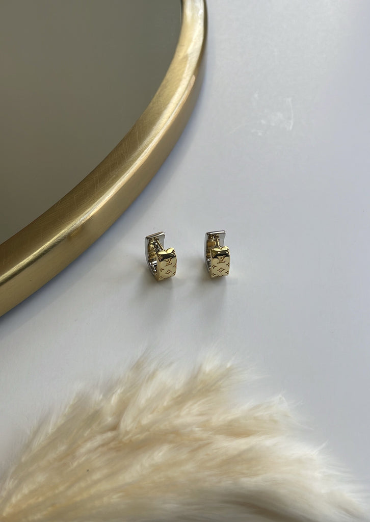 Small Two-tone LV Earrings – TMLSS Boutique